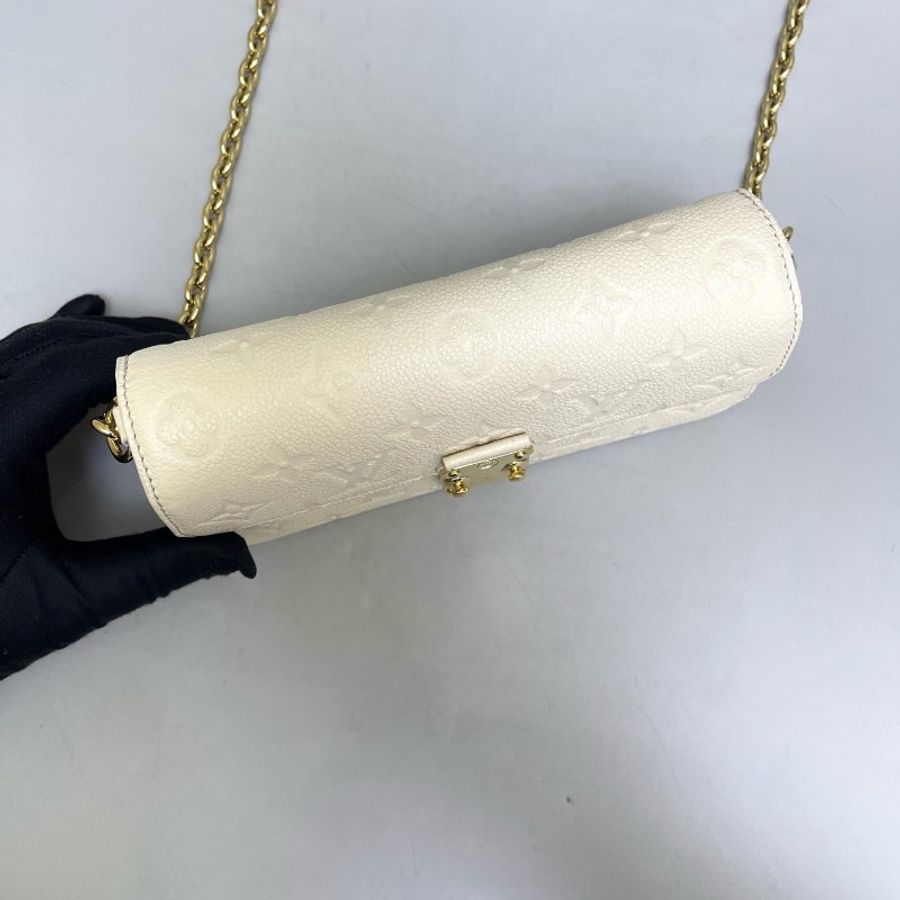 Louis Vuitton wallet米色牛皮壓紋小郵差包 晶片-8