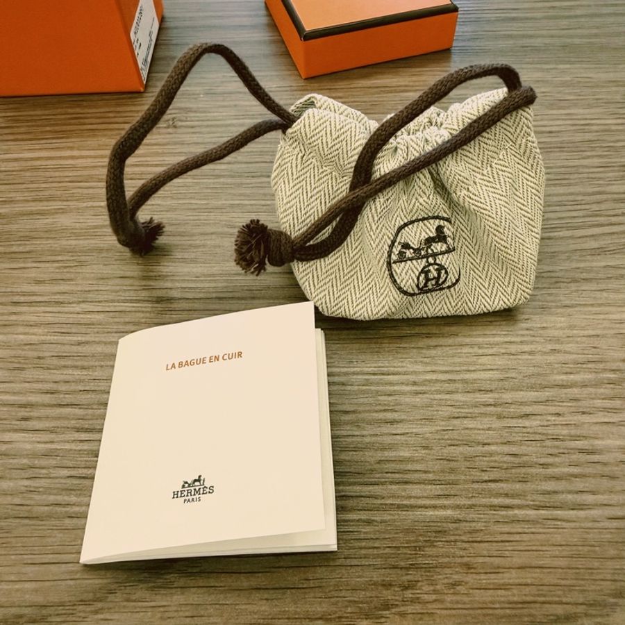 Hermes 皮革編織戒指-3