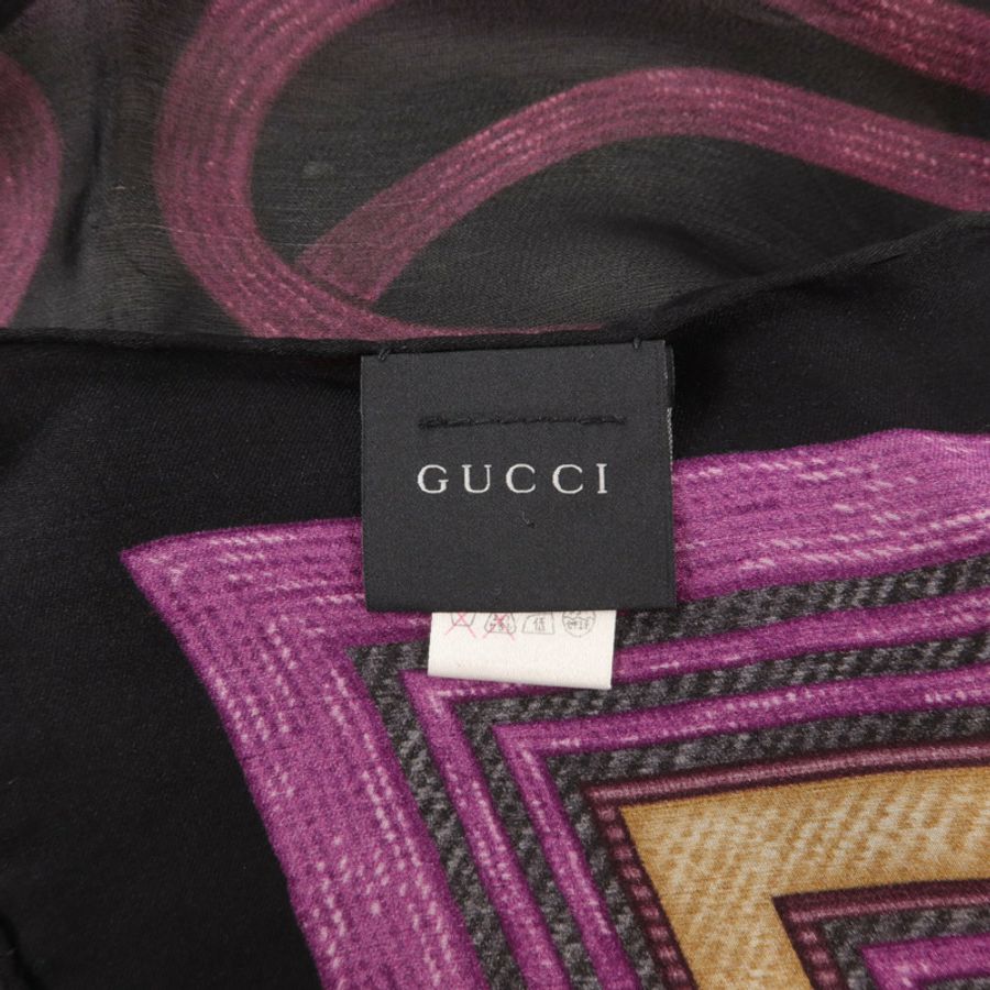 GUCCI 絲質Scarf 100x100絲巾-6