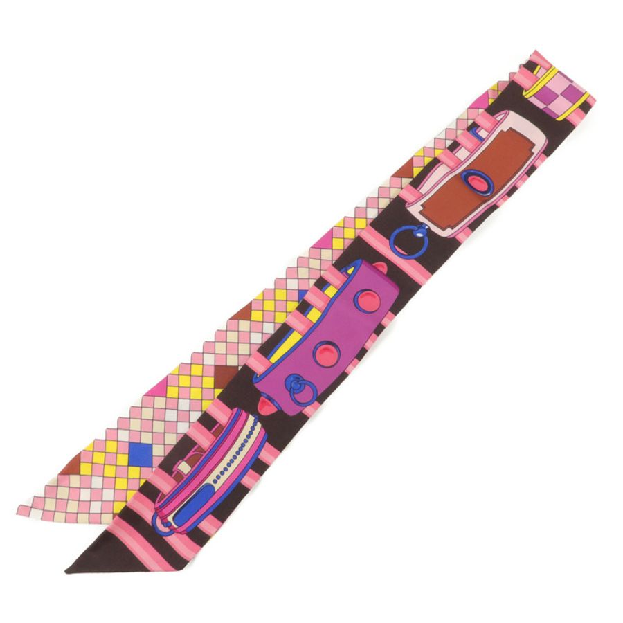 HERMES 絲質Twilly絲巾-1