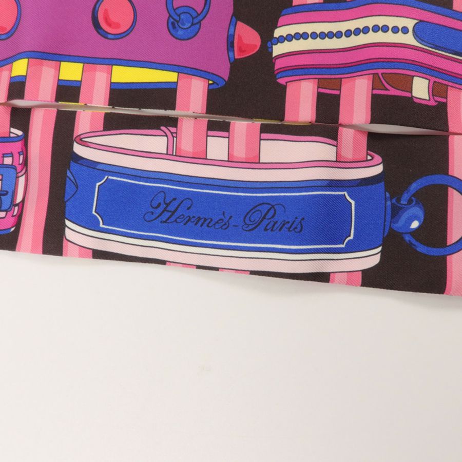 HERMES 絲質Twilly絲巾-4