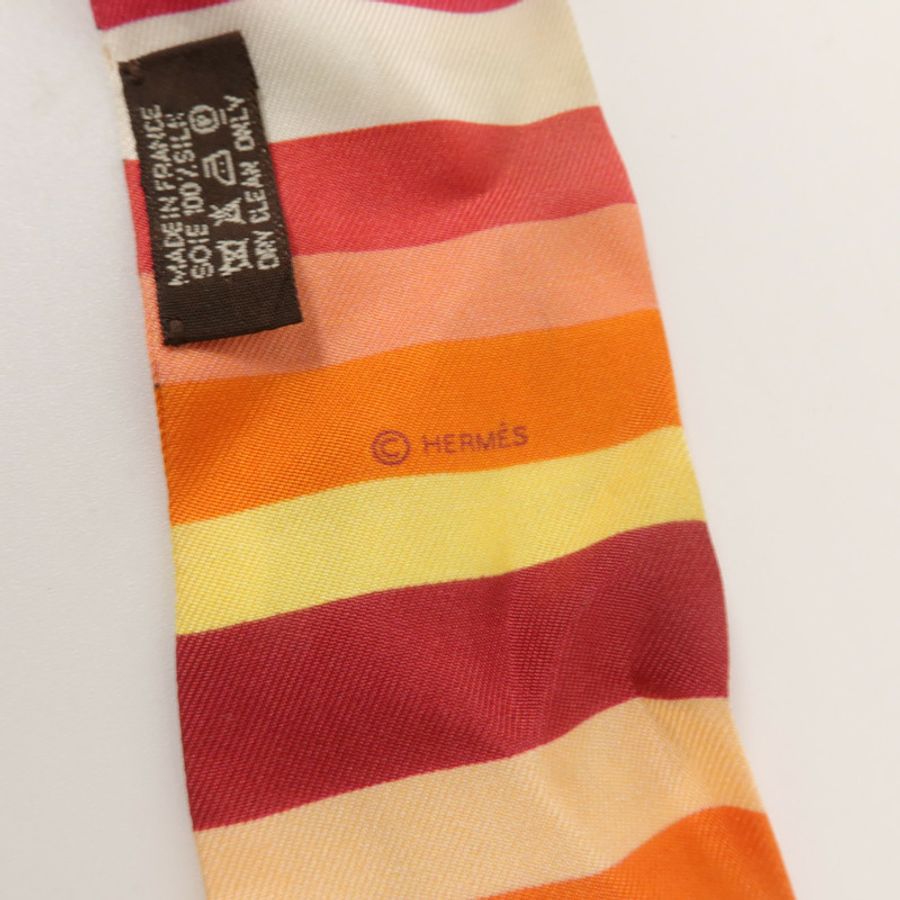 HERMES 絲質Twilly絲巾-5