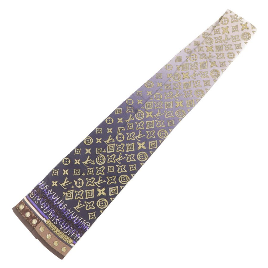 LOUIS VUITTON 絲質Bandeau Scarf 118X7cm絲巾-1