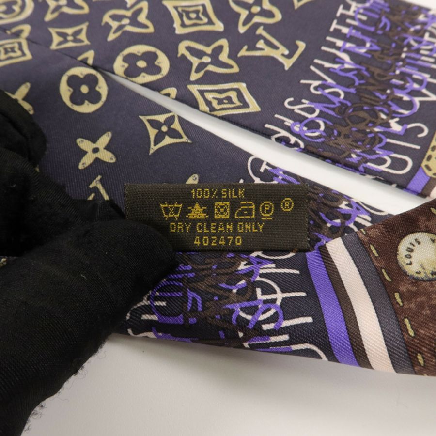 LOUIS VUITTON 絲質Bandeau Scarf 118X7cm絲巾-5