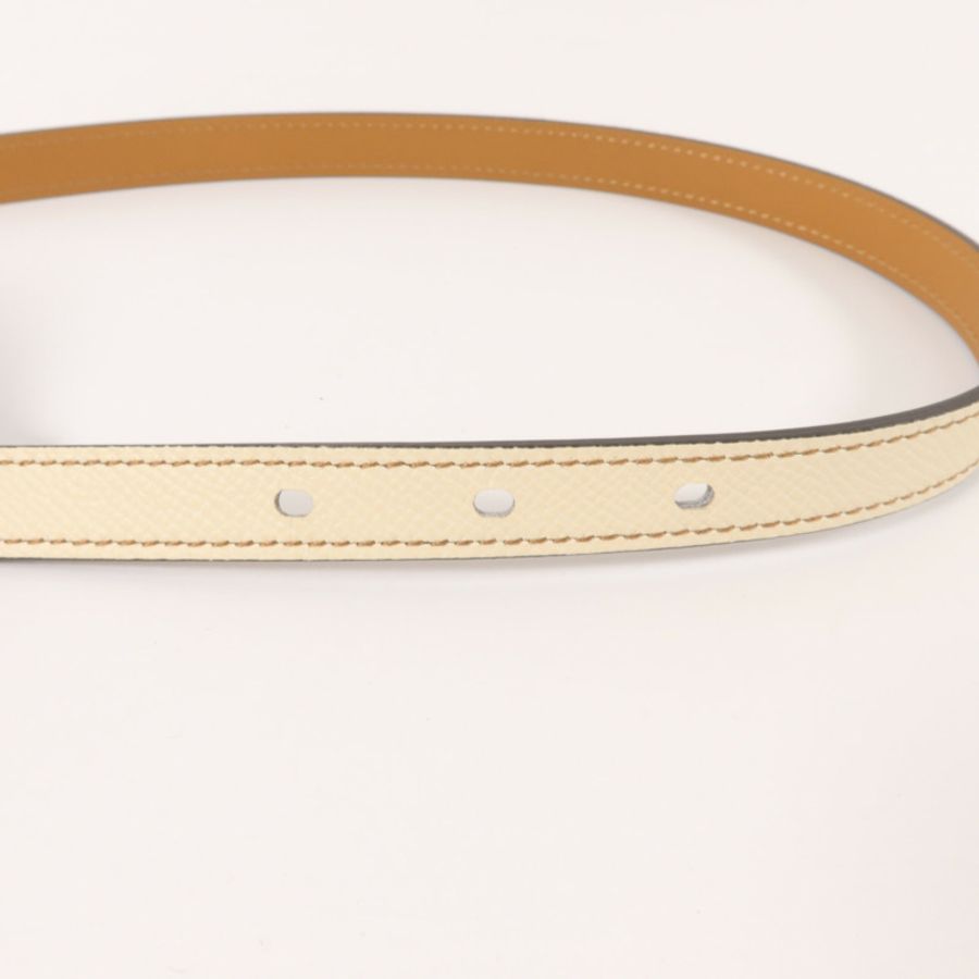 HERMES Epsom皮革Pop H 15 Belt 90cm皮帶Nata/Chai/Beige Marfa-10