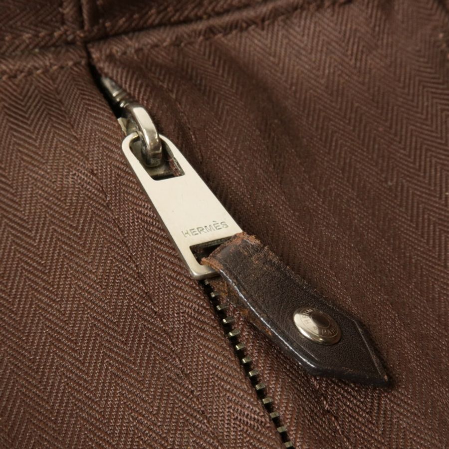 HERMES 帆布Acapulco PM Tote手挽袋Dark Brown-8