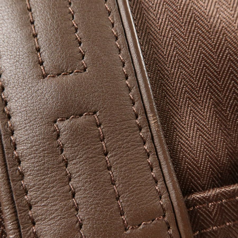 HERMES 帆布Acapulco PM Tote手挽袋Dark Brown-13