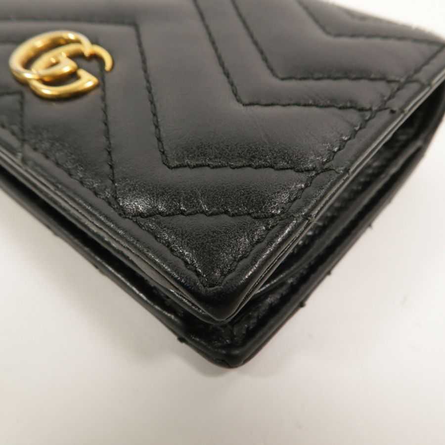 GUCCI 牛皮皮革GG Marmont Wallet錢包-12
