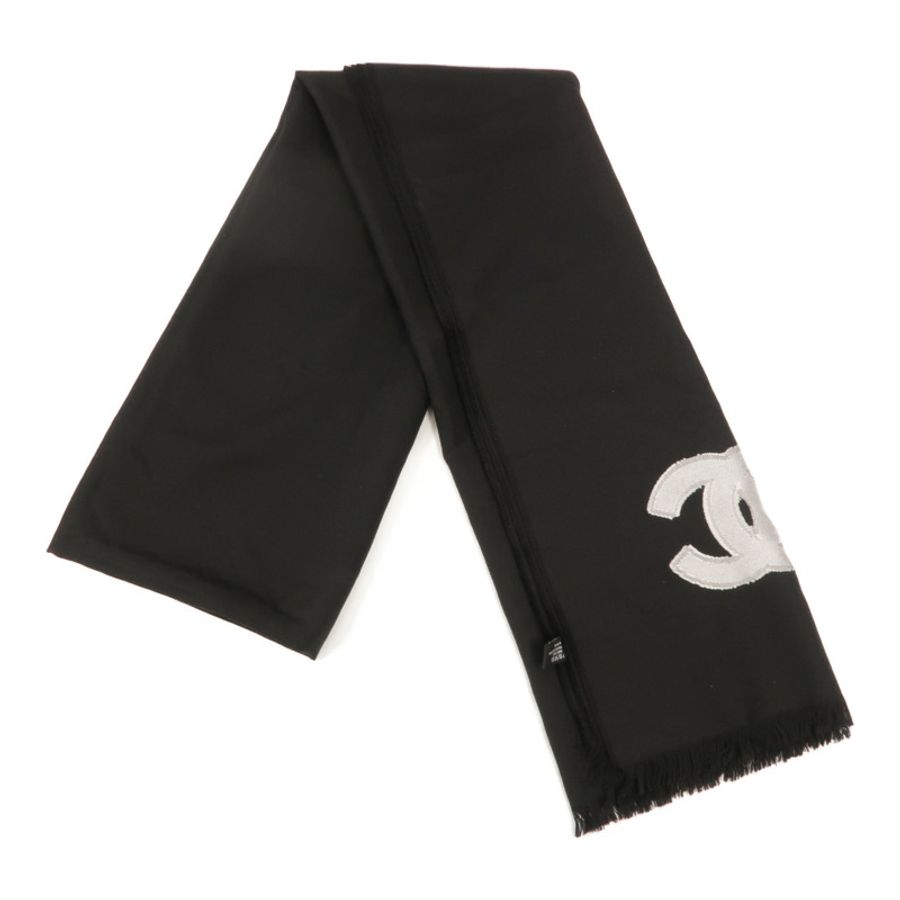 CHANEL 羊絨/絲質Scarf 75X200圍巾-4