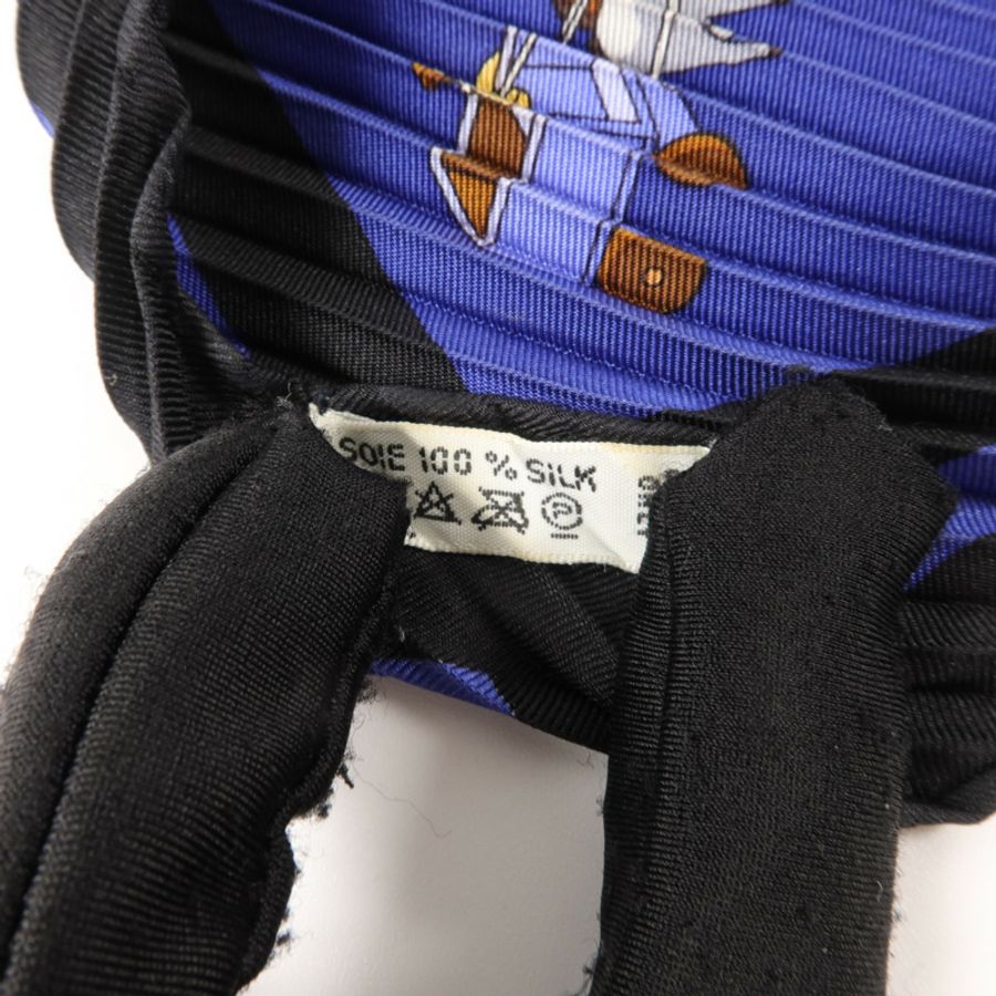 HERMES 絲質Pleated Scarf 130x45cm絲巾-6
