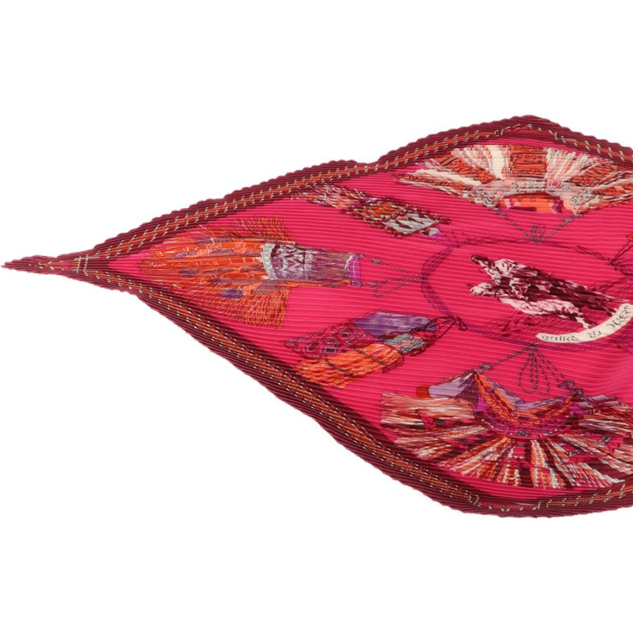 HERMES 絲質Pleated Scarf 130x45cm絲巾-2
