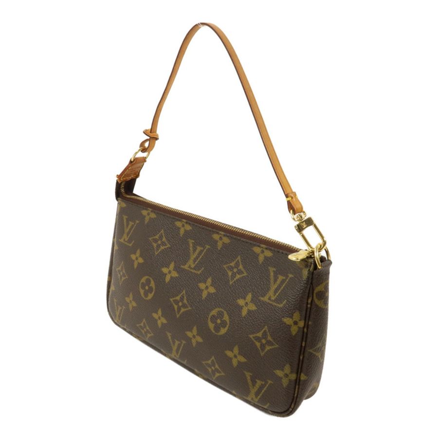 LOUIS VUITTON Monogram Pochette Accessoires手挽袋棕色-2