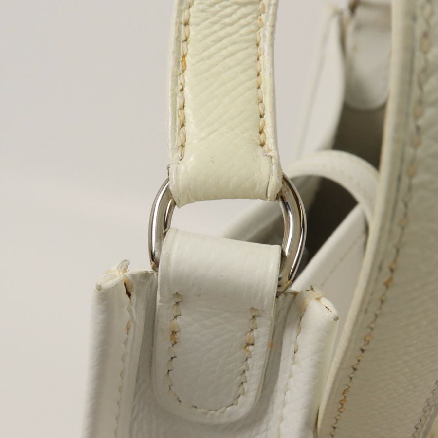 HERMES Epsom皮革Evelyne TPM肩背袋White-9