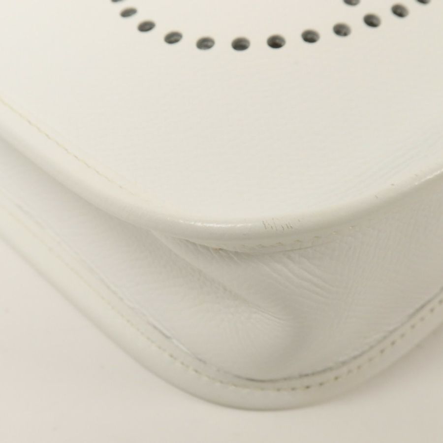 HERMES Epsom皮革Evelyne TPM肩背袋White-10