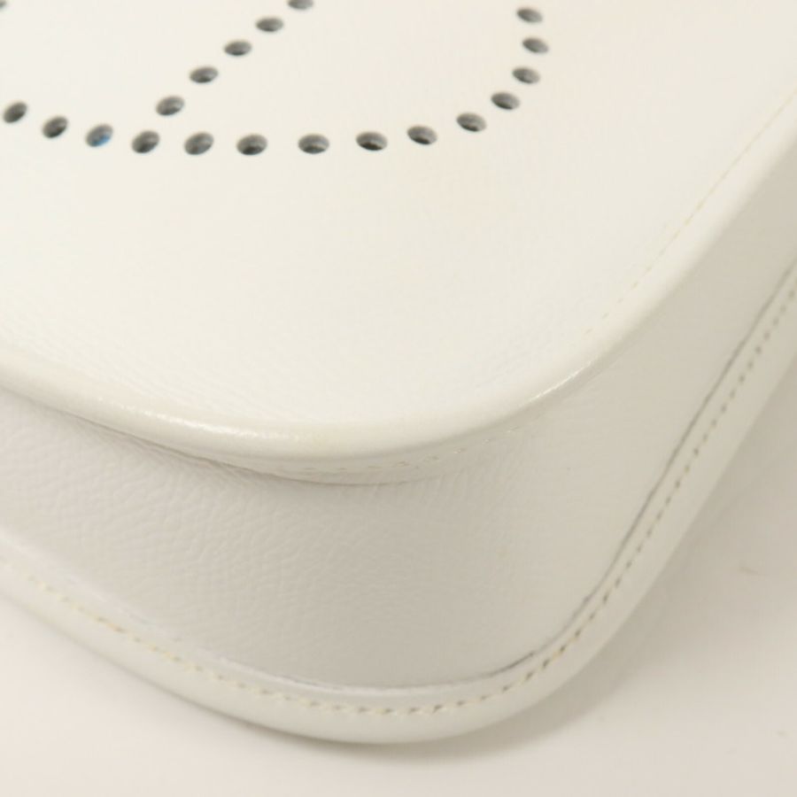HERMES Epsom皮革Evelyne TPM肩背袋White-11