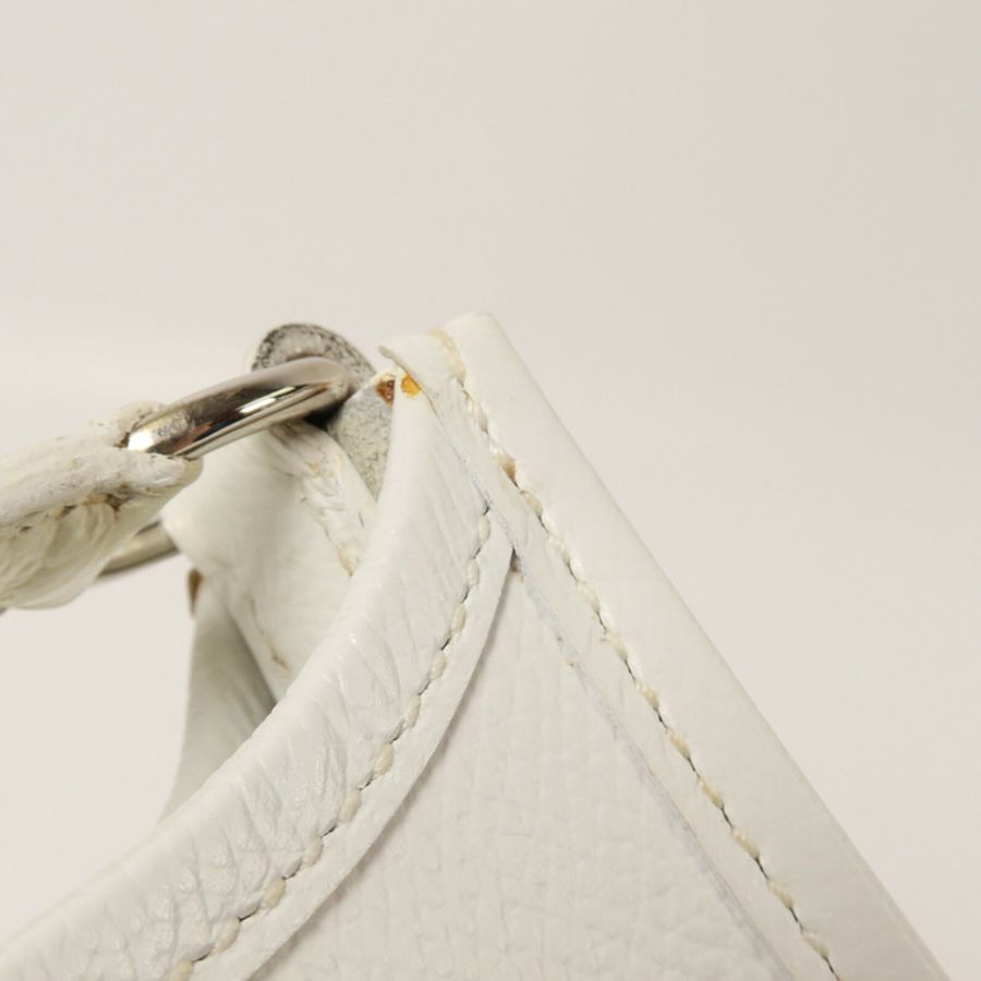 HERMES Epsom皮革Evelyne TPM肩背袋White-15