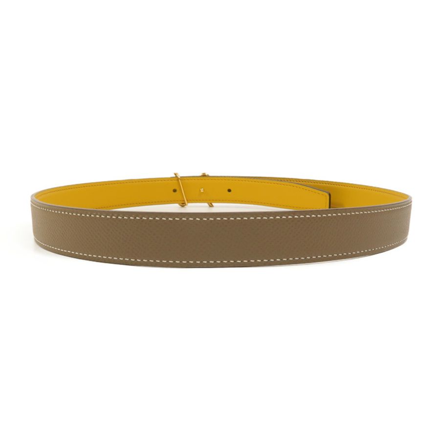 HERMES Epsom/Swift皮革Cursives Reversible Belt 75cm皮帶-1