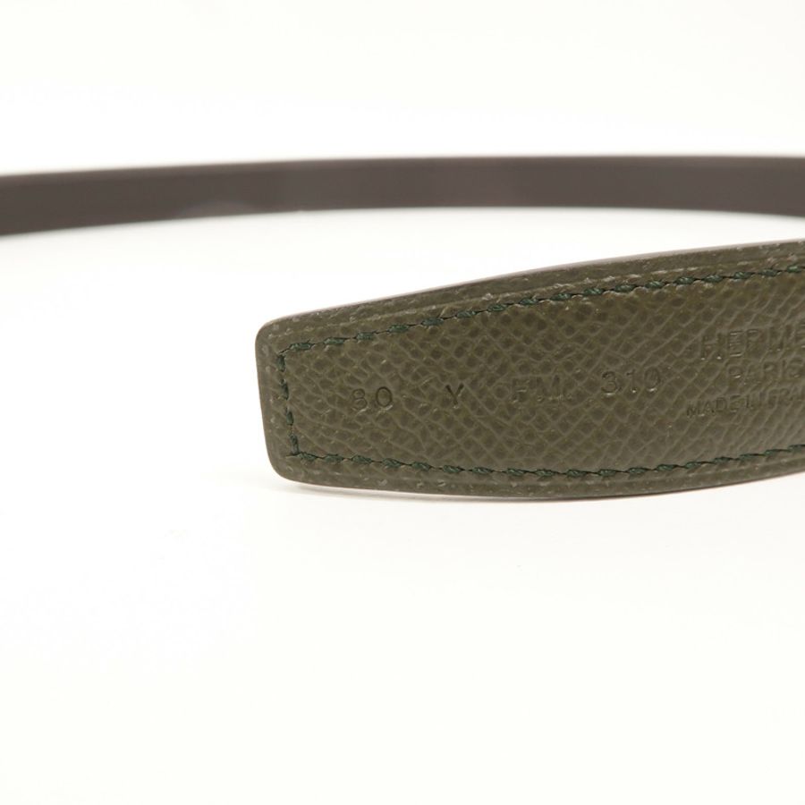 HERMES Epsom/Swift皮革Heritage Belt 80cm皮帶-5