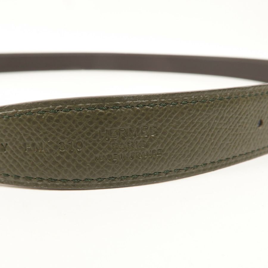HERMES Epsom/Swift皮革Heritage Belt 80cm皮帶-6