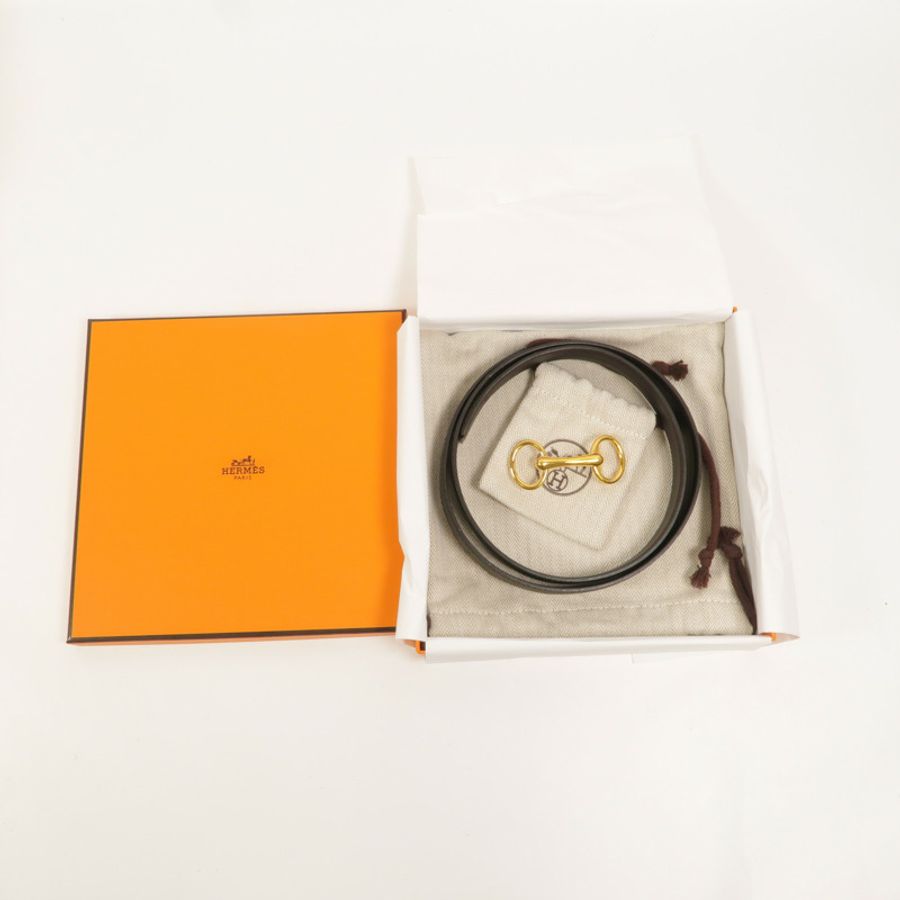 HERMES Epsom/Swift皮革Heritage Belt 80cm皮帶-7