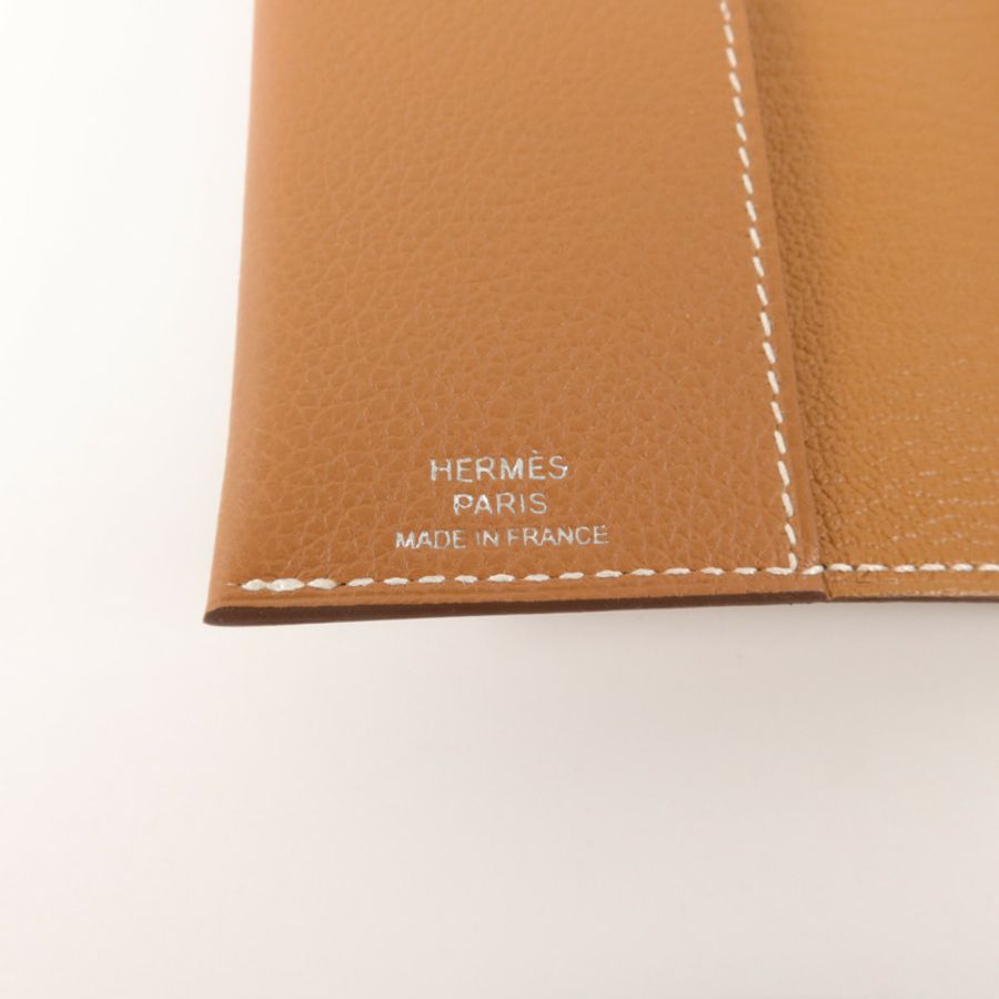 HERMES Evercolor皮革R.M.S Passport Holder護照套Gold-5