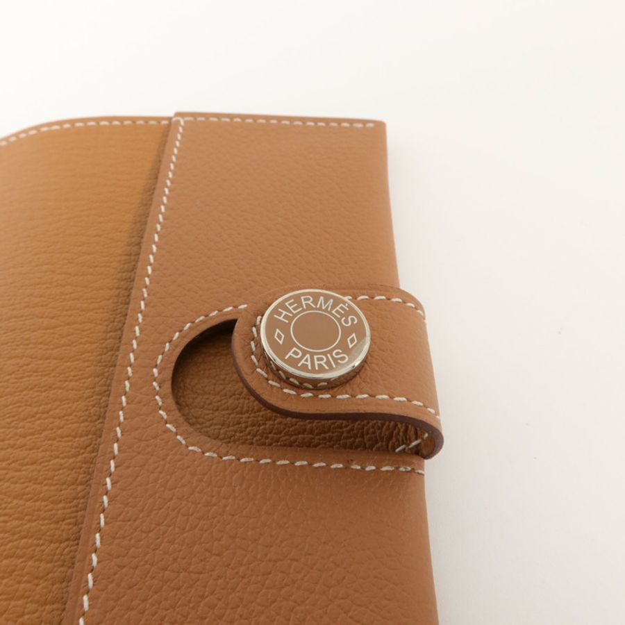 HERMES Evercolor皮革R.M.S Passport Holder護照套Gold-8