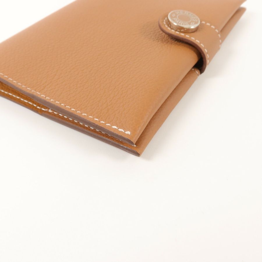HERMES Evercolor皮革R.M.S Passport Holder護照套Gold-10