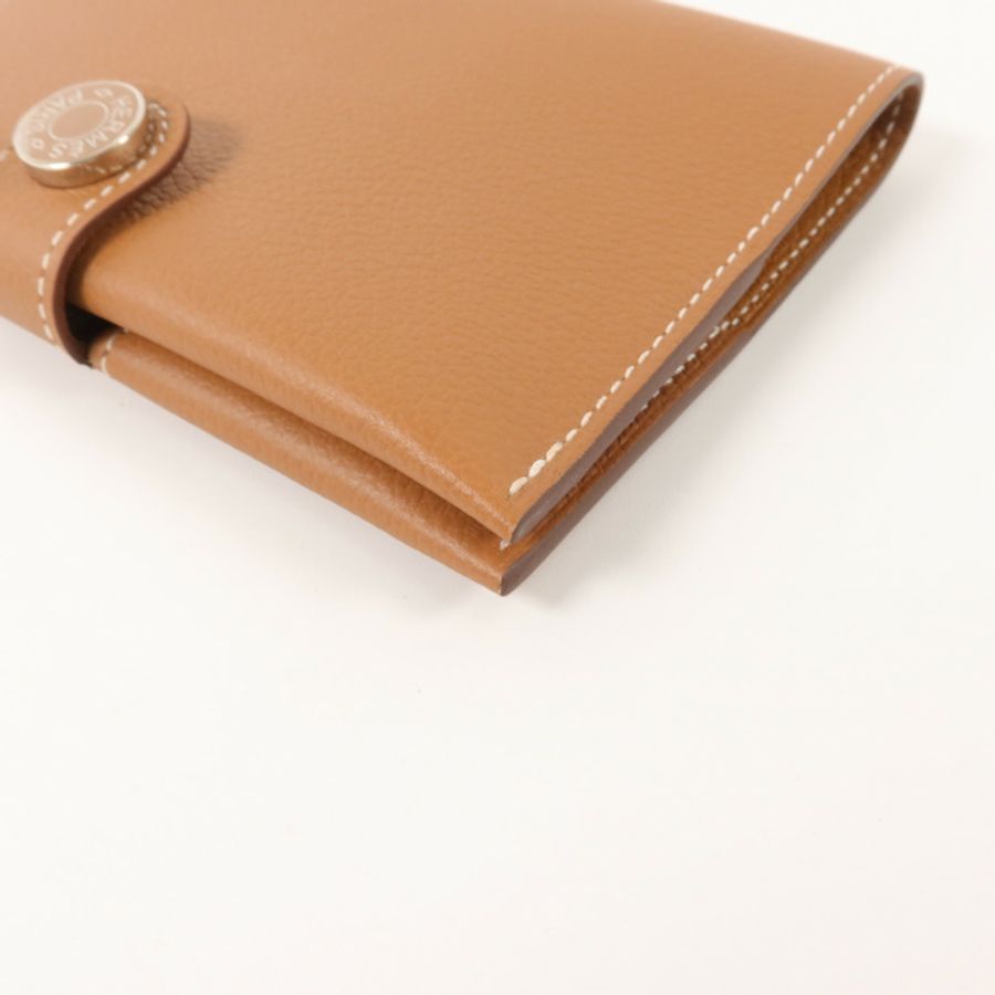 HERMES Evercolor皮革R.M.S Passport Holder護照套Gold-11