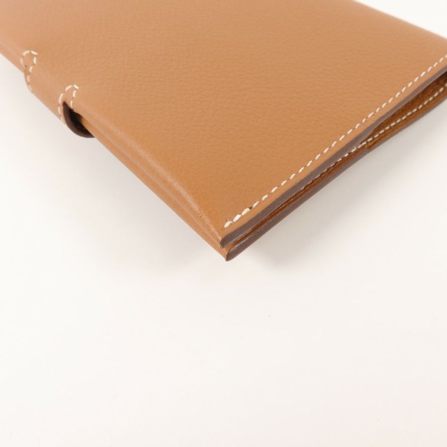 HERMES Evercolor皮革R.M.S Passport Holder護照套Gold-12