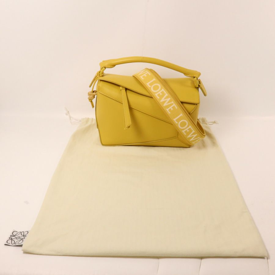 LOEWE 牛皮皮革Puzzle Edge Monoc手挽肩背兩用袋-8