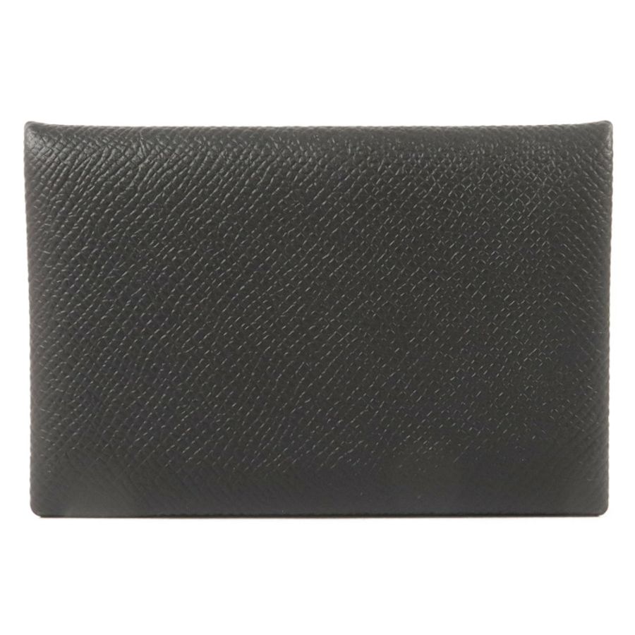 HERMES Epsom皮革Calvi Card Case卡片套Noir-1