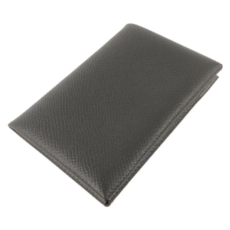 HERMES Epsom皮革Calvi Card Case卡片套Noir-2