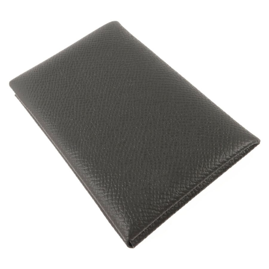 HERMES Epsom皮革Calvi Card Case卡片套Noir-3