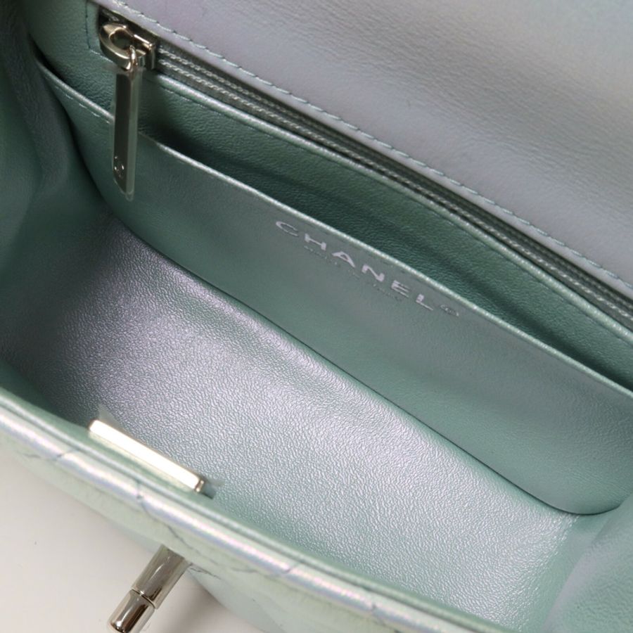 CHANEL 牛皮皮革Mini Classic 17鏈帶肩背袋-4