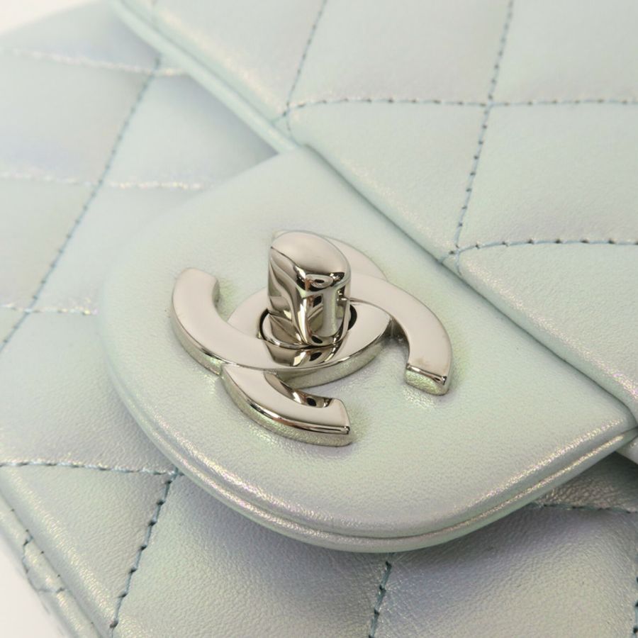 CHANEL 牛皮皮革Mini Classic 17鏈帶肩背袋-9