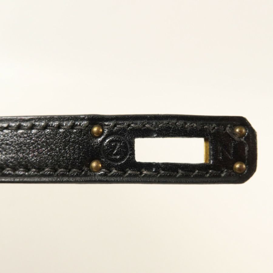 HERMES Gulliver皮革Vintage Mini Kelly手挽肩背兩用袋Noir-6