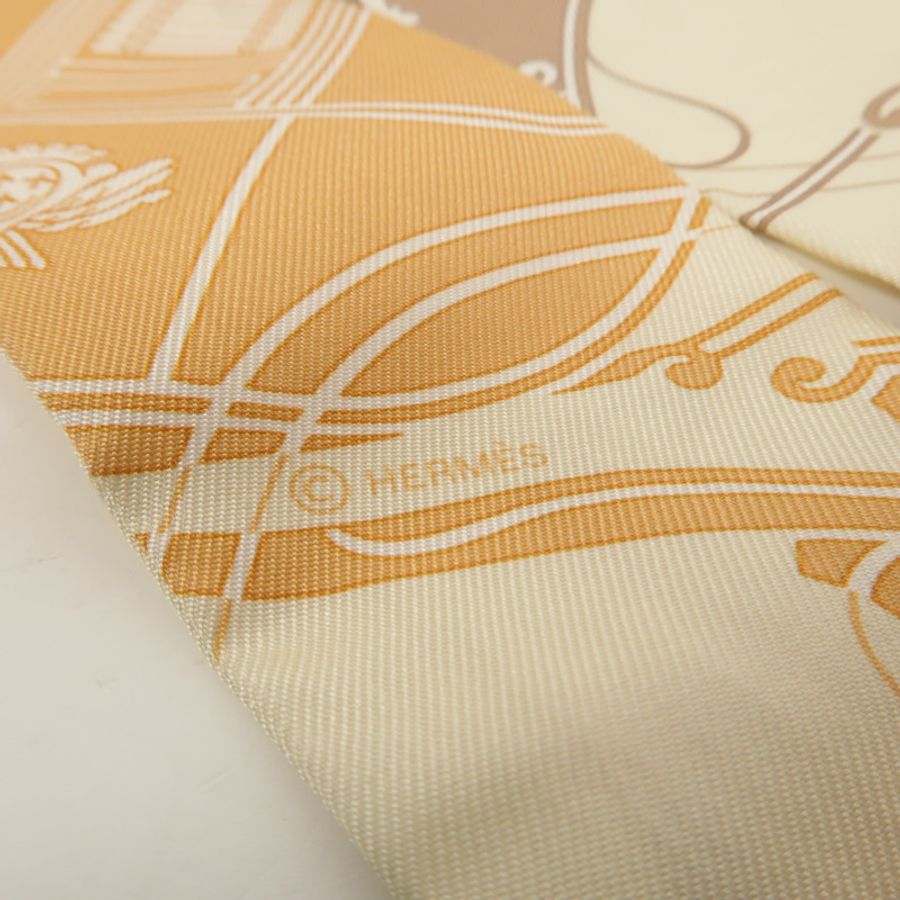 HERMES 絲質Twilly絲巾-4