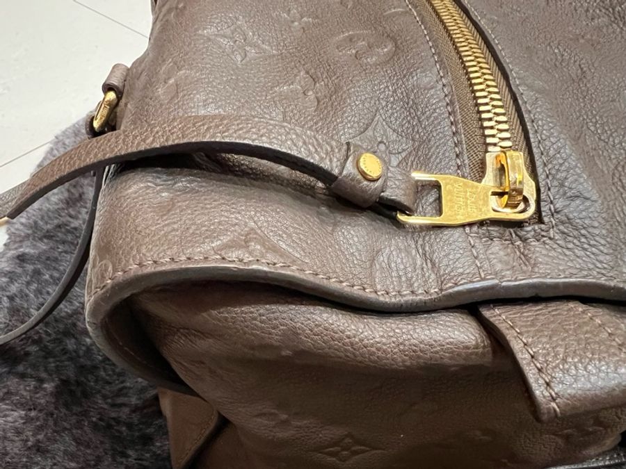 Louis Vuitton 路易威登| 【二手正品】 Empreinte Pont Neuf 全皮壓紋新橋包(大象灰/褐灰)-3