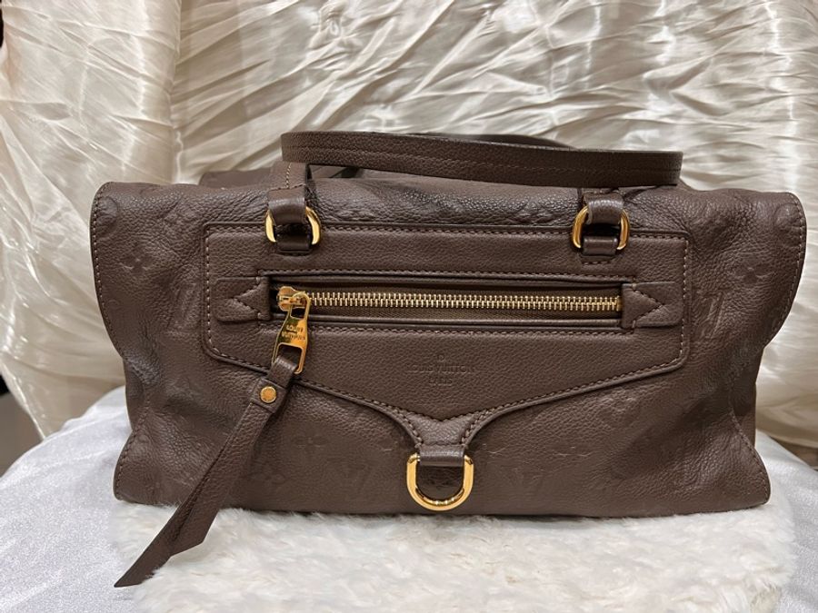 Louis Vuitton 路易威登| 【二手正品】 Empreinte Pont Neuf 全皮壓紋新橋包(大象灰/褐灰)-9