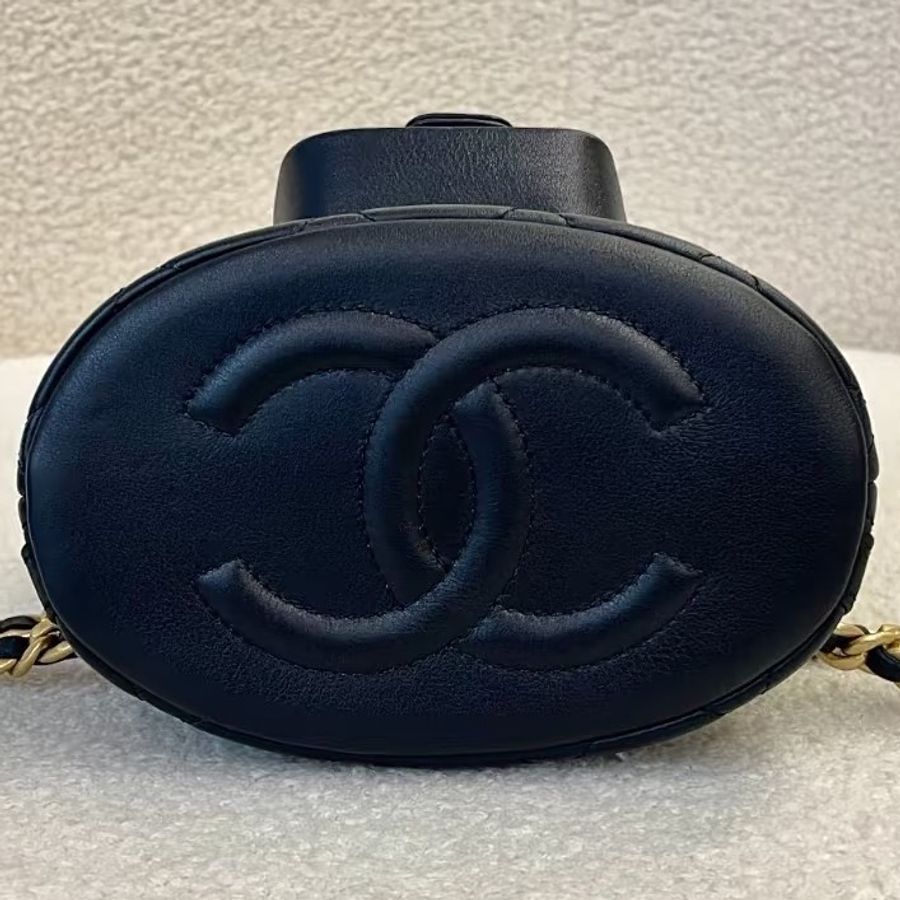 CHANEL香奈兒黑金子母雙肩包芯片款全牛皮近全新閒置-18