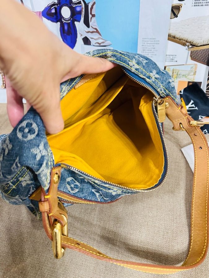 LV丹寧Baggy hobo 手袋 ,肩背包 水洗牛仔布+Monogram老花，復古感滿滿！植鞣革肩帶+金五金，細節超精緻✨-18