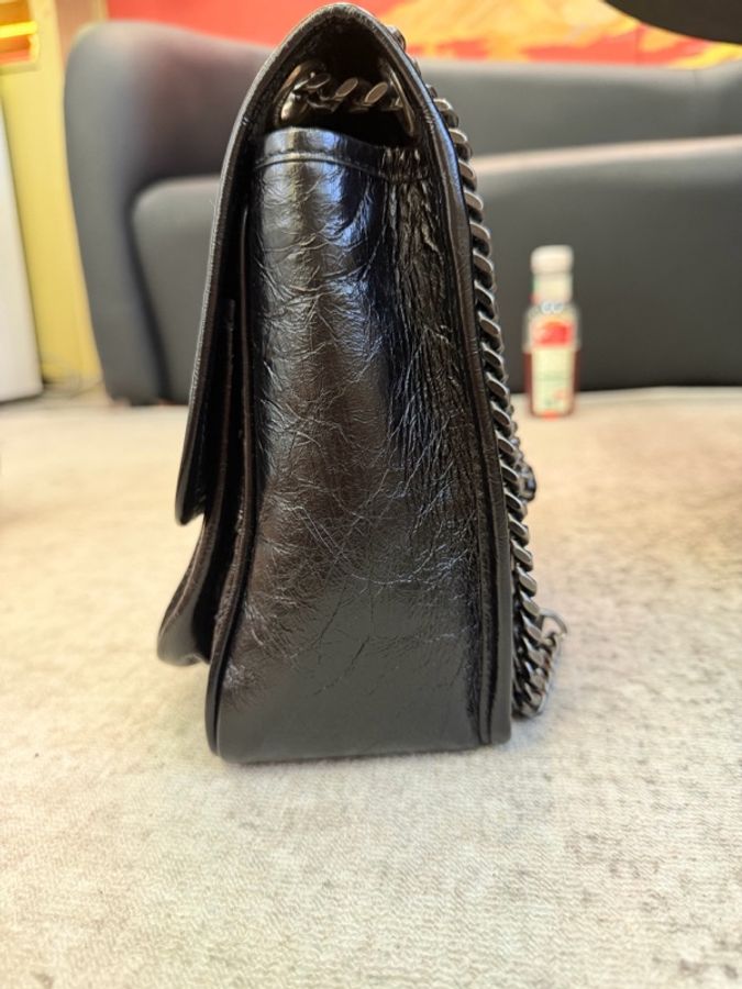 YSL聖羅蘭 Niki中號黑色油蠟皮-7