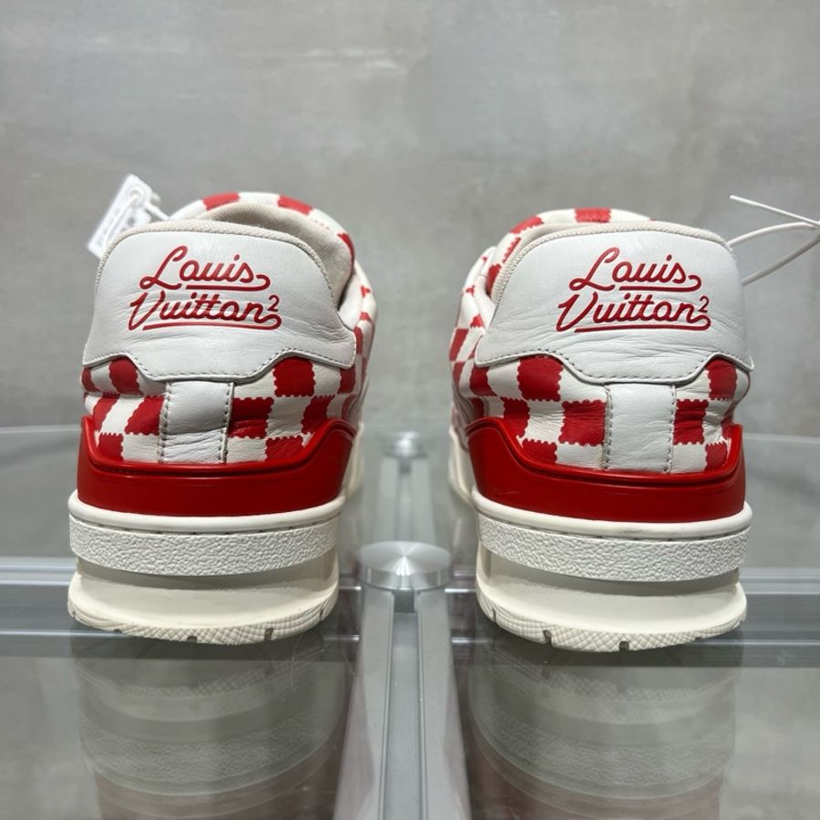 路易威登/Louis Vuitton LV Trainer Nigo 聯名款 白紅棋盤格 尺碼/UK8 42碼-5