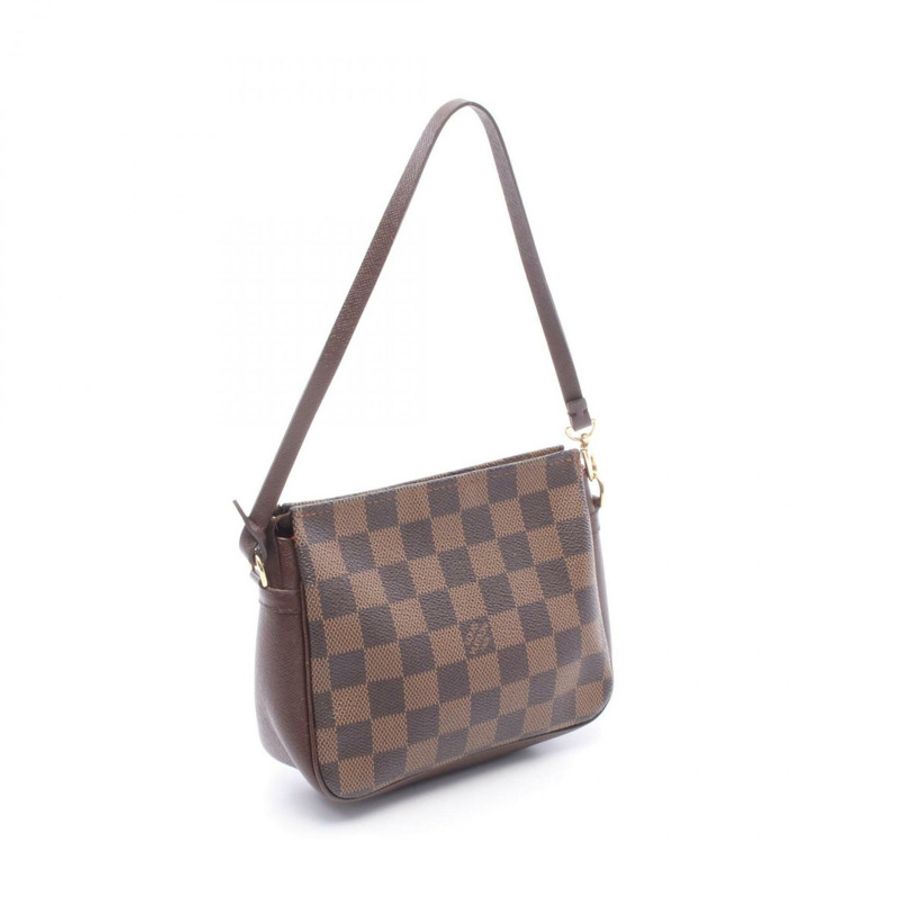 路易威登 LOUIS VUITTON Trouse Makeup Damier Ebene 手提包,塗層帆布皮革,女士,棕色,N51982-1