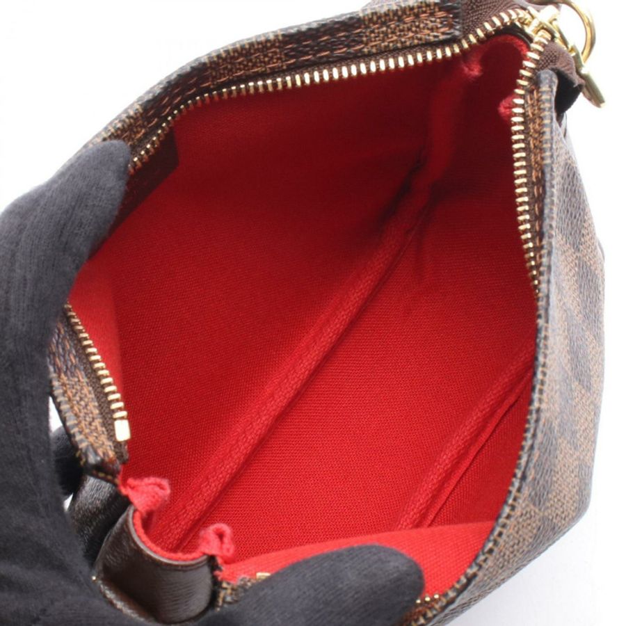 路易威登 LOUIS VUITTON Trouse Makeup Damier Ebene 手提包,塗層帆布皮革,女士,棕色,N51982-2