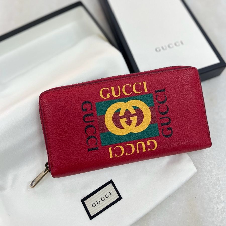 Gucci long wallet 496317 Red-1