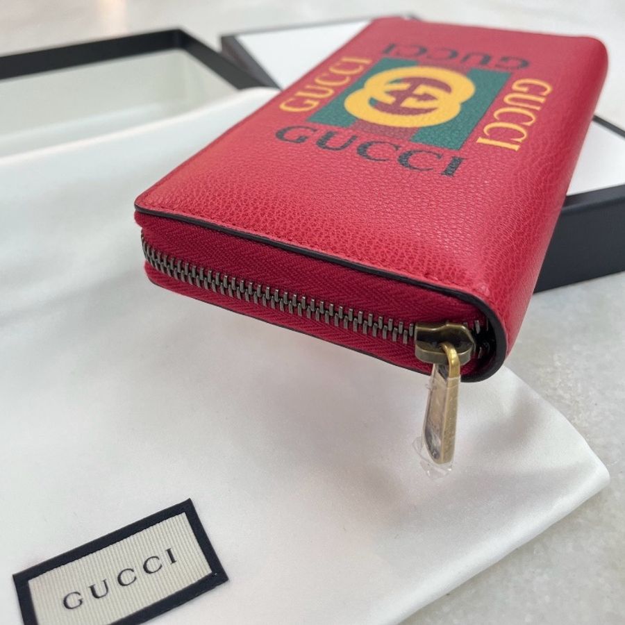 Gucci long wallet 496317 Red-2