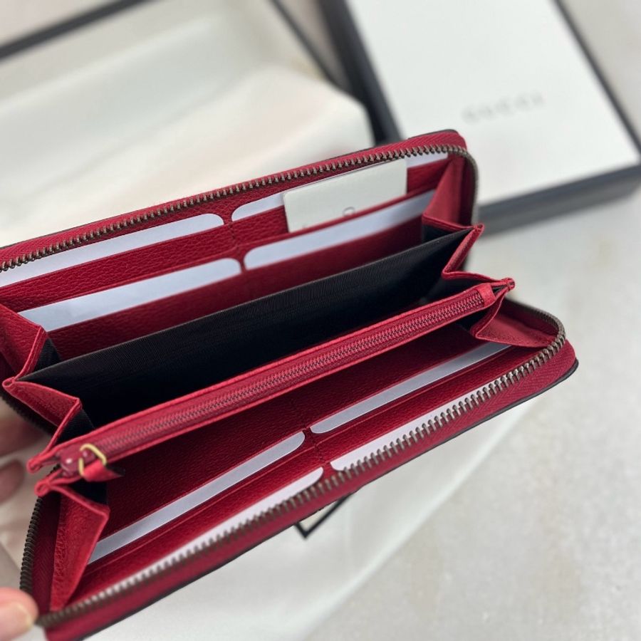 Gucci long wallet 496317 Red-3