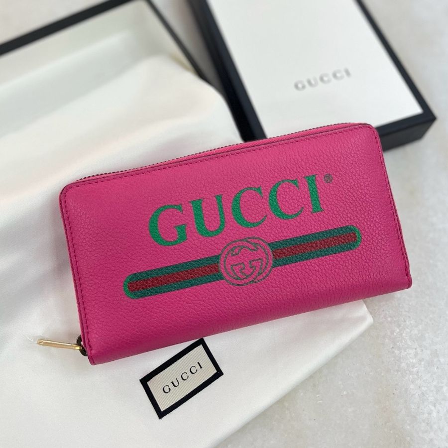 Gucci long wallet 496317 Pink-1