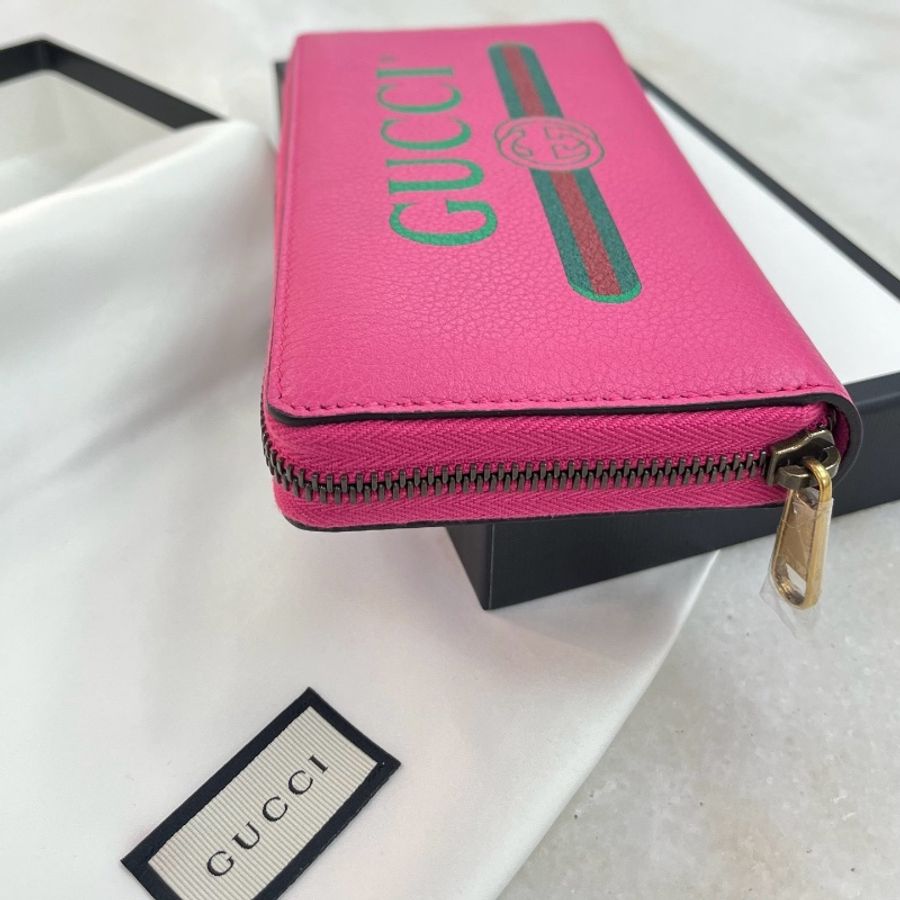 Gucci long wallet 496317 Pink-2